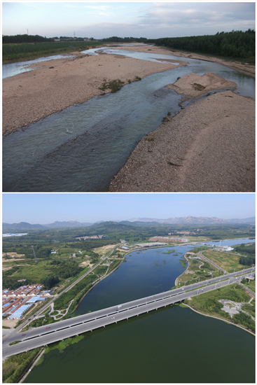 圖片默認(rèn)標(biāo)題_fororder_02山東省日照市五蓮縣潮白河治理前后對(duì)比